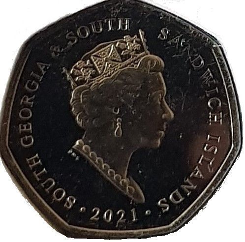 South Georgia and the South Sandwich Islands 50 Pence - Elizabeth II The Queens 95th Birthday obverse