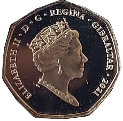 Gibraltar 50 Pence - Elizabeth II Summer Olympic Games - Sprinting obverse