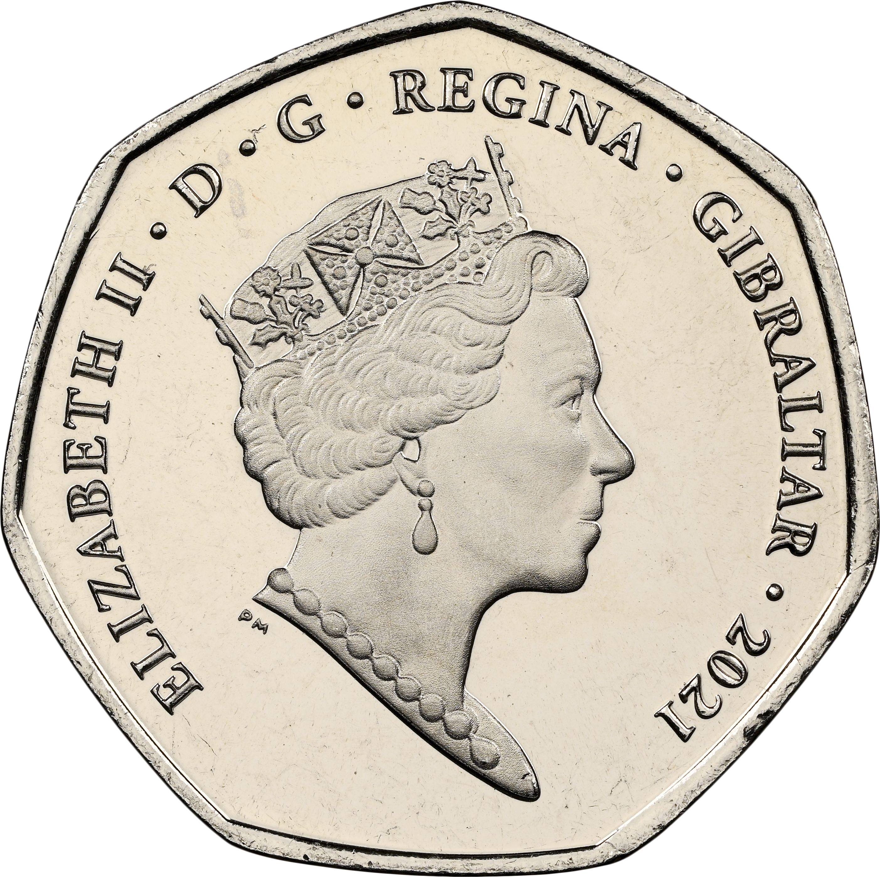 Gibraltar 50 Pence - Elizabeth II Summer Olympic Games - Cycling obverse
