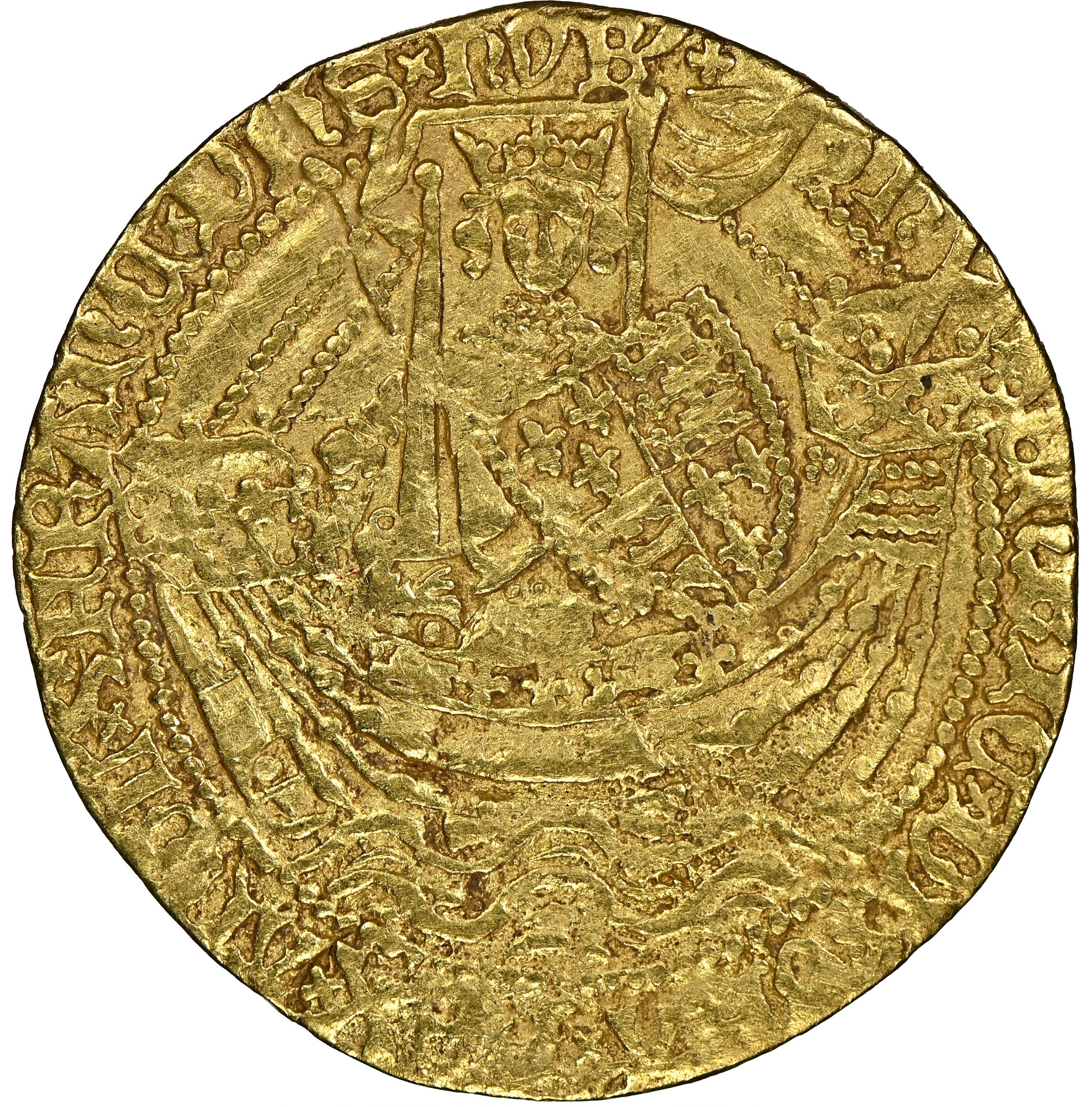 1 Noble - Henry V class D obverse