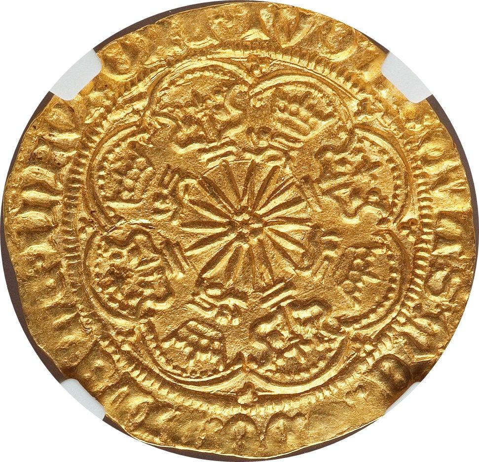 ½ Ryal - Edward IV 1st reign; Light coinage reverse