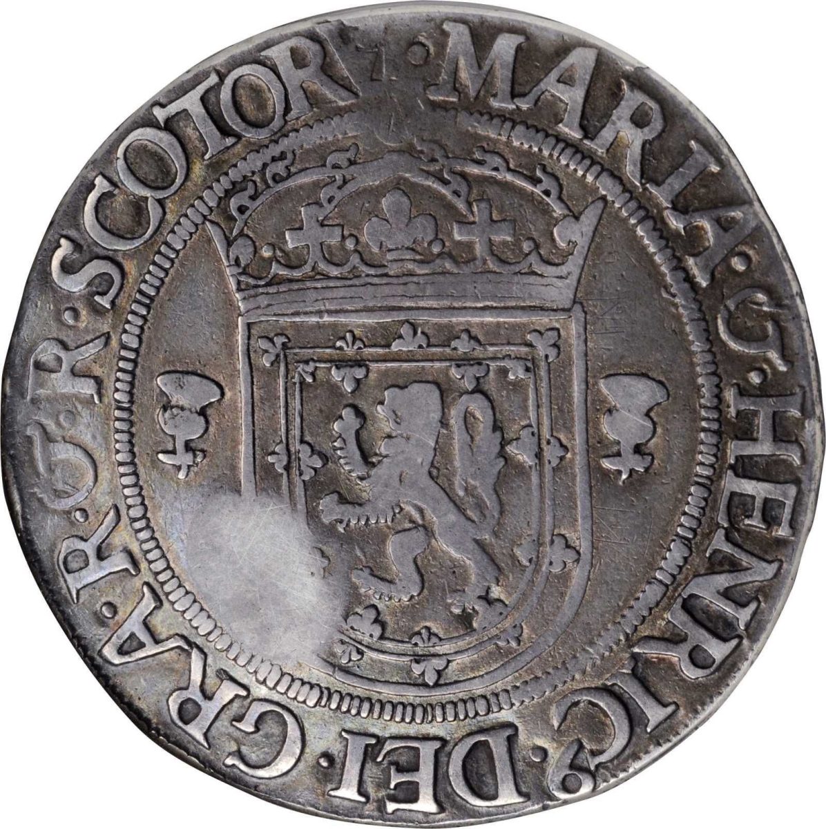 Scotland 1 Ryal - Mary and Henry Darnley 4th Period, Type II, Countermark of 1578 obverse