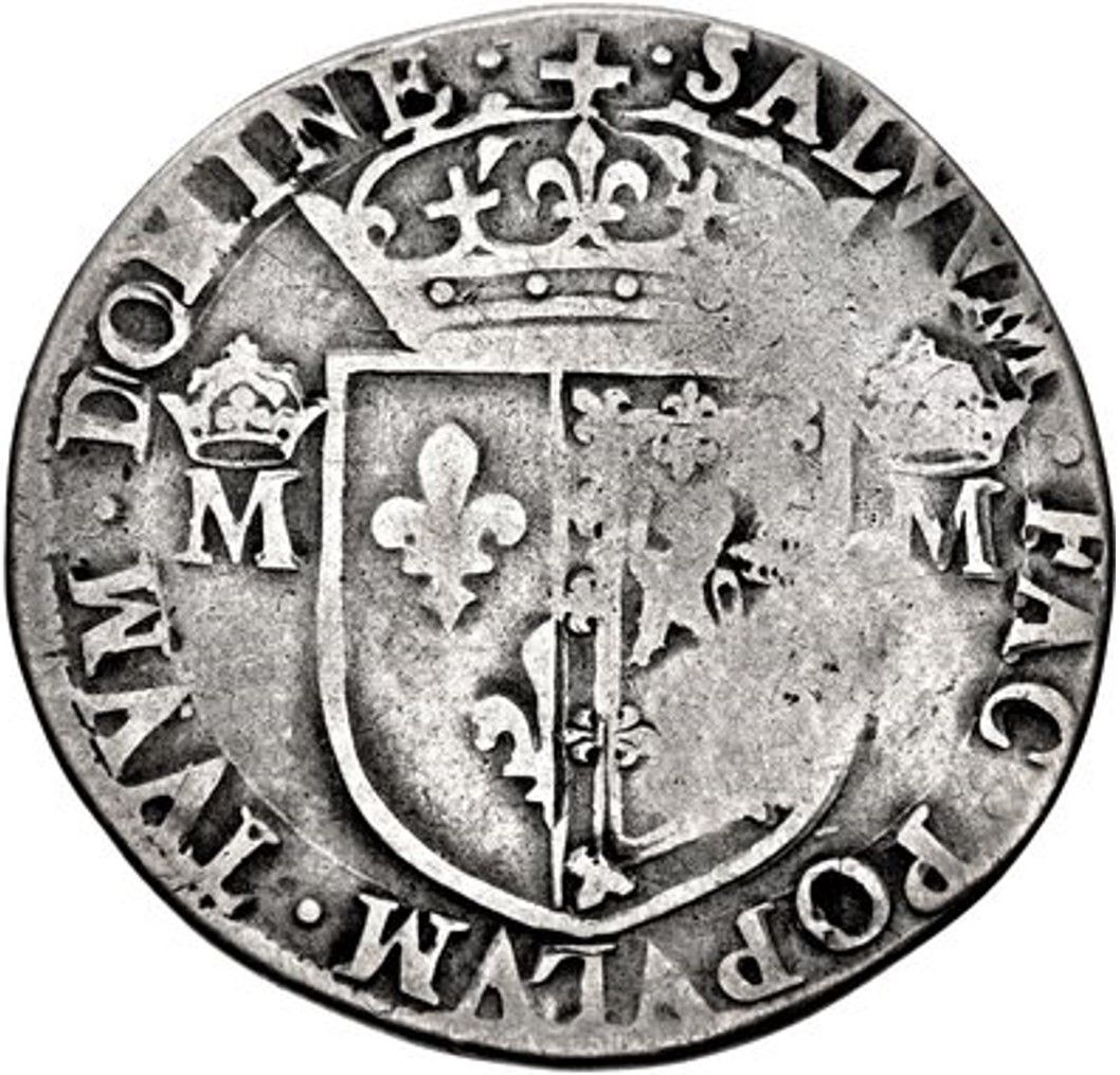 Scotland 1 Testoon - Mary I 3rd Period, Countermark of 1578