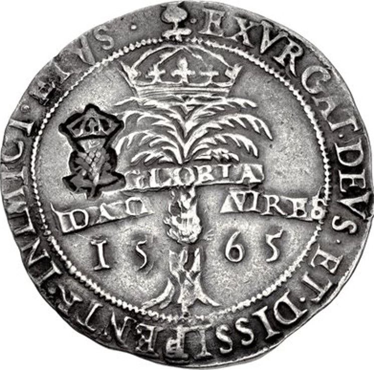 Scotland ⅓ Ryal - Mary and Henry Darnley 4th Period, Countermark of 1578