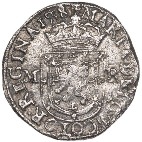 Scotland 1 Testoon - Mary I 1st Period, Type IIIb obverse