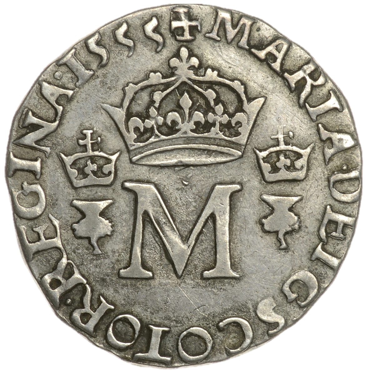 Scotland ½ Testoon - Mary I 1st Period, Type II obverse