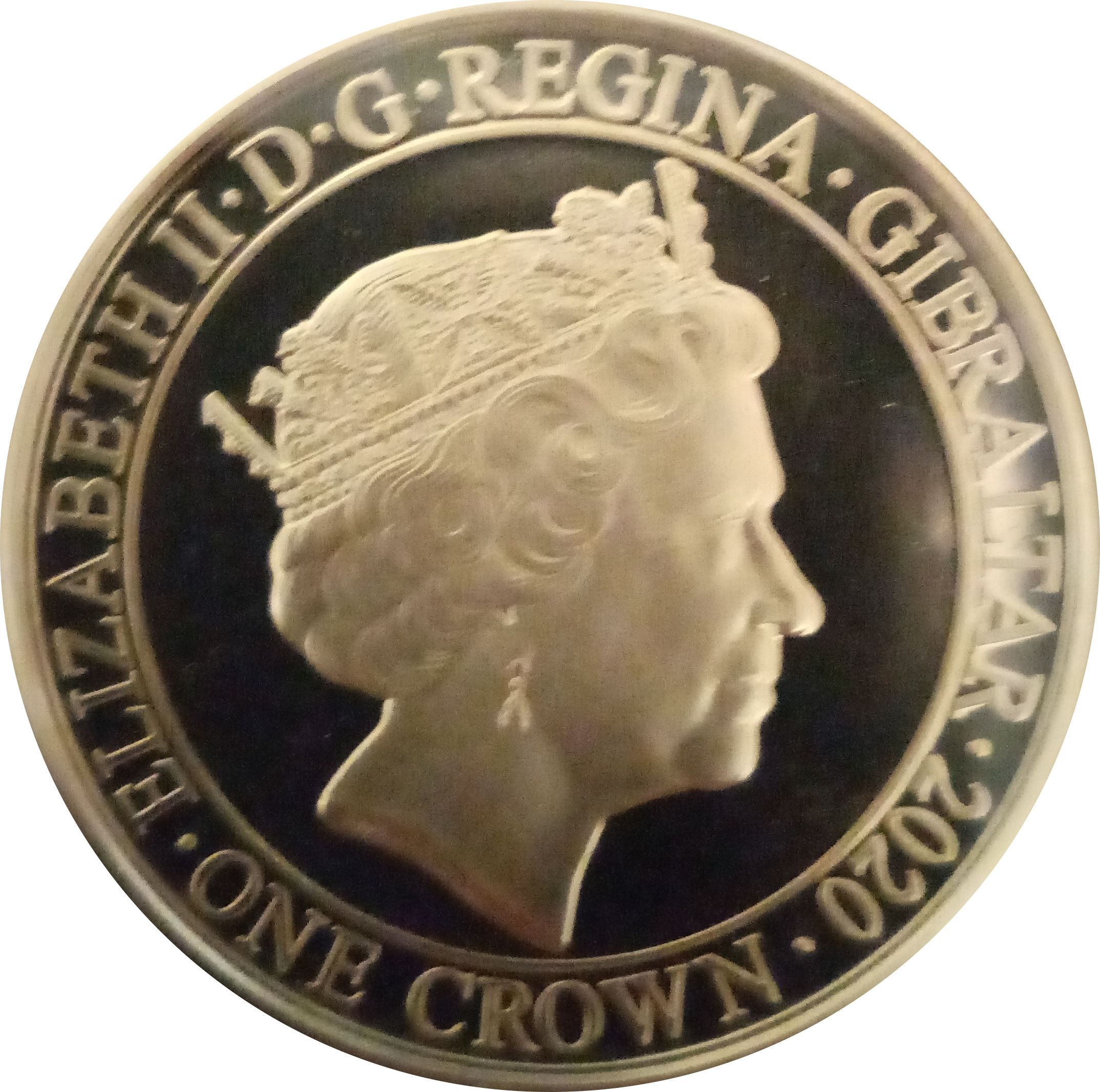 Gibraltar 1 Crown - Elizabeth II The Blitz obverse