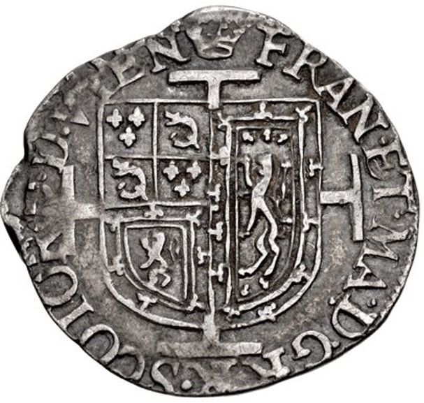 Scotland ½ Testoon - Francis and Mary 2nd Period, Type I obverse