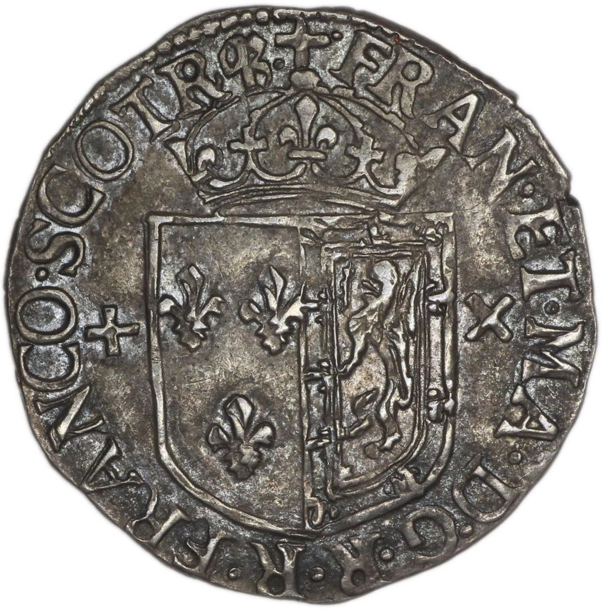 Scotland ½ Testoon - Francis and Mary 2nd Period, Type II obverse