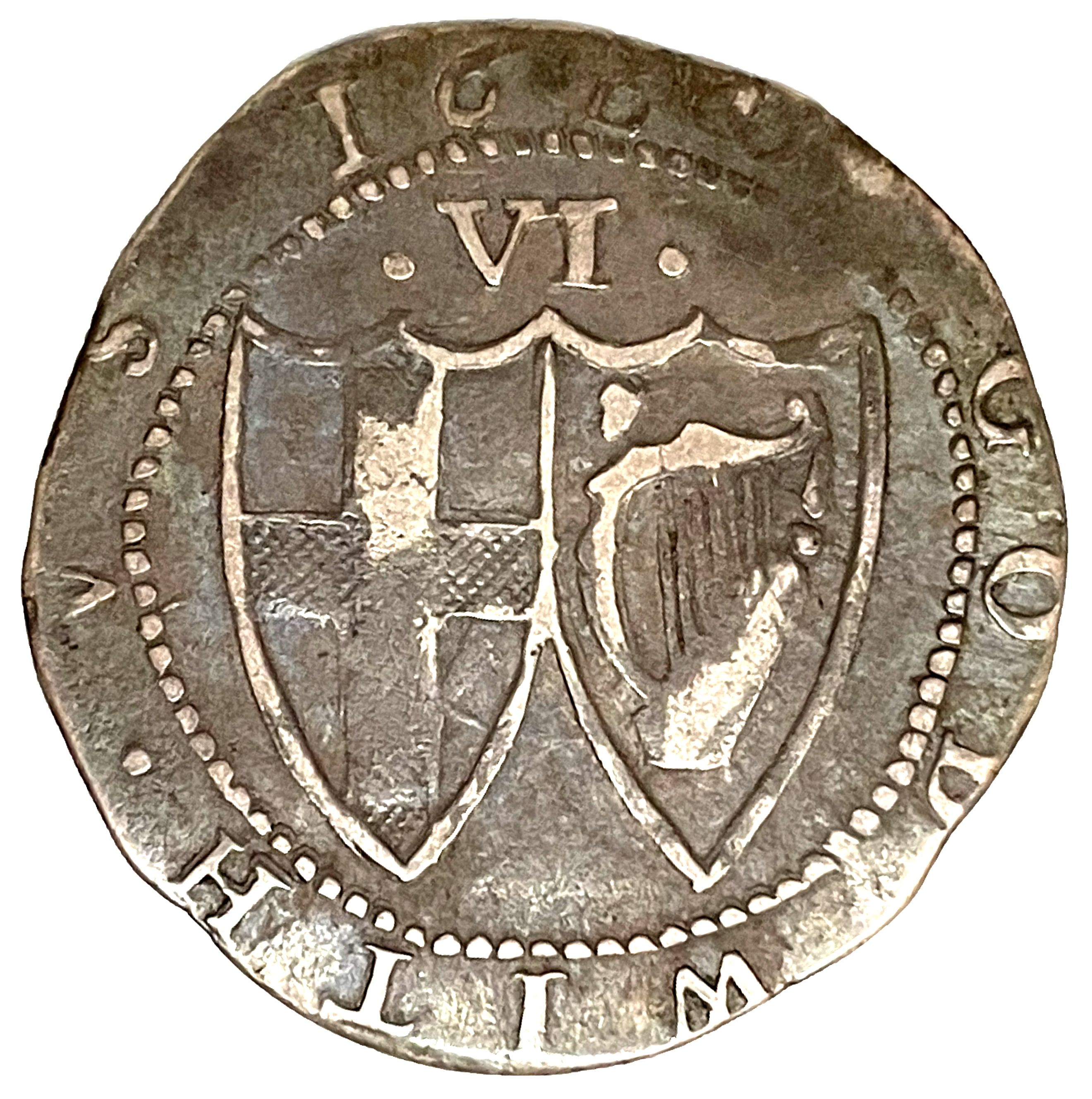 6 Pence - Commonwealth of England Anchor mintmark