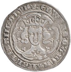 1 Groat - Edward III 4th issue; Pre-treaty period, series F obverse