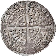 1 Groat - Edward III 4th issue; Pre-treaty period, series F