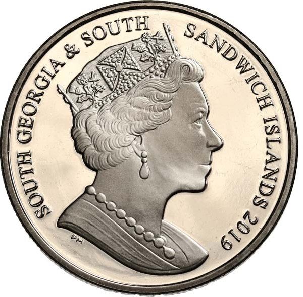 South Georgia and the South Sandwich Islands 2 Pounds - Elizabeth II Bicentenary of Queen Victoria: Great Seal on Horseback obverse