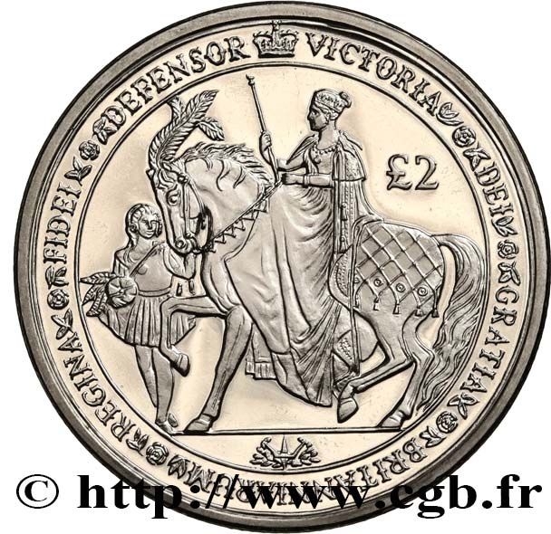 South Georgia and the South Sandwich Islands 2 Pounds - Elizabeth II Bicentenary of Queen Victoria: Great Seal on Horseback