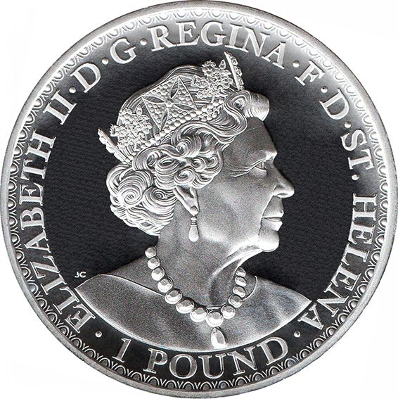 Saint Helena 1 Pound - Elizabeth II Una and The Lion obverse