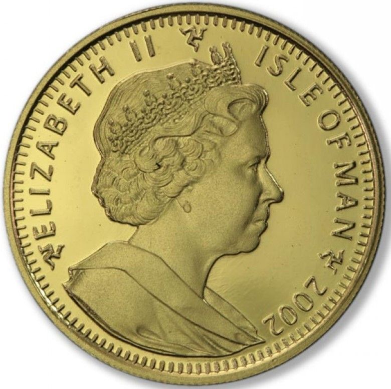 Isle of Man ⅕ Crown - Elizabeth II Bengal Cat obverse