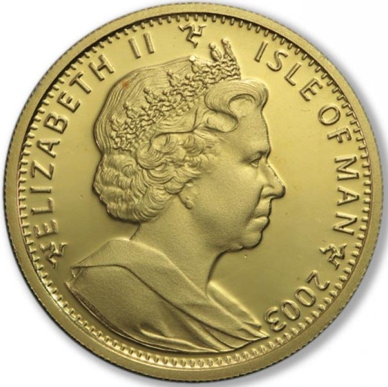 Isle of Man ⅕ Crown - Elizabeth II Balinese Cat obverse