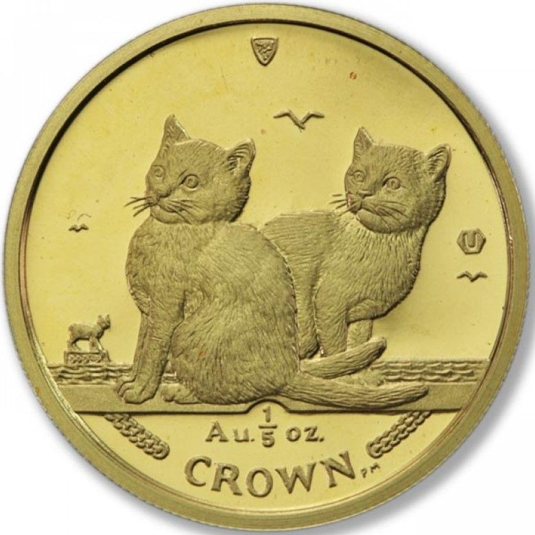 Isle of Man ⅕ Crown - Elizabeth II Balinese Cat