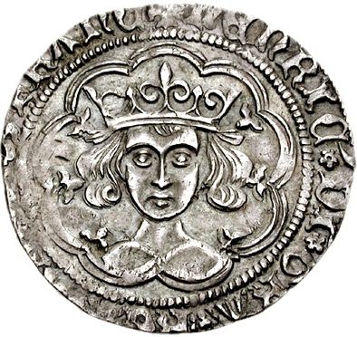 1 Groat - Henry VI Rosette-mascle issue; London obverse