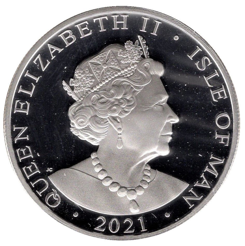 Isle of Man 5 Pounds - Elizabeth II Decimalisation obverse