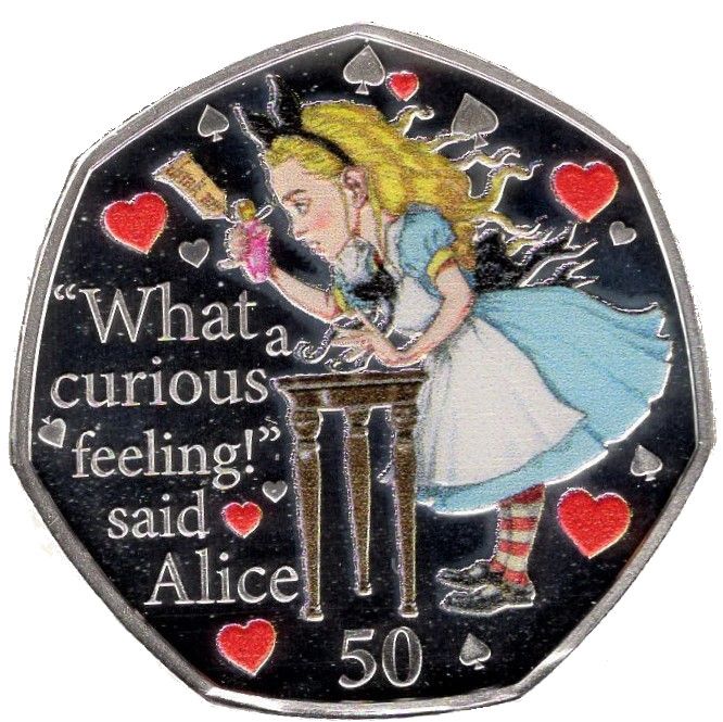 Isle of Man 50 Pence - Elizabeth II Alice; Silver Proof