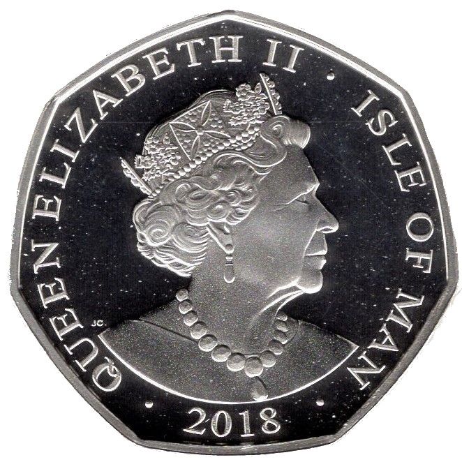 Isle of Man 50 Pence - Elizabeth II The Coronation Coach; Silver Proof obverse