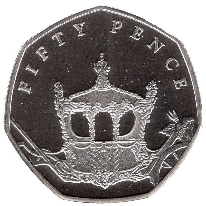Isle of Man 50 Pence - Elizabeth II The Coronation Coach; Silver Proof