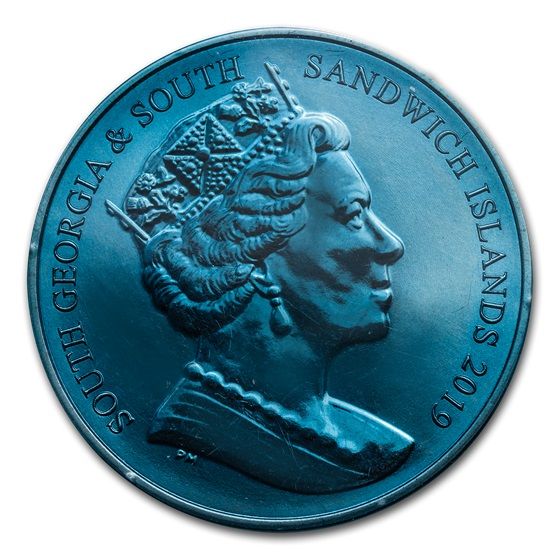 South Georgia and the South Sandwich Islands 2 Pounds - Elizabeth II Macaroni Penguins obverse
