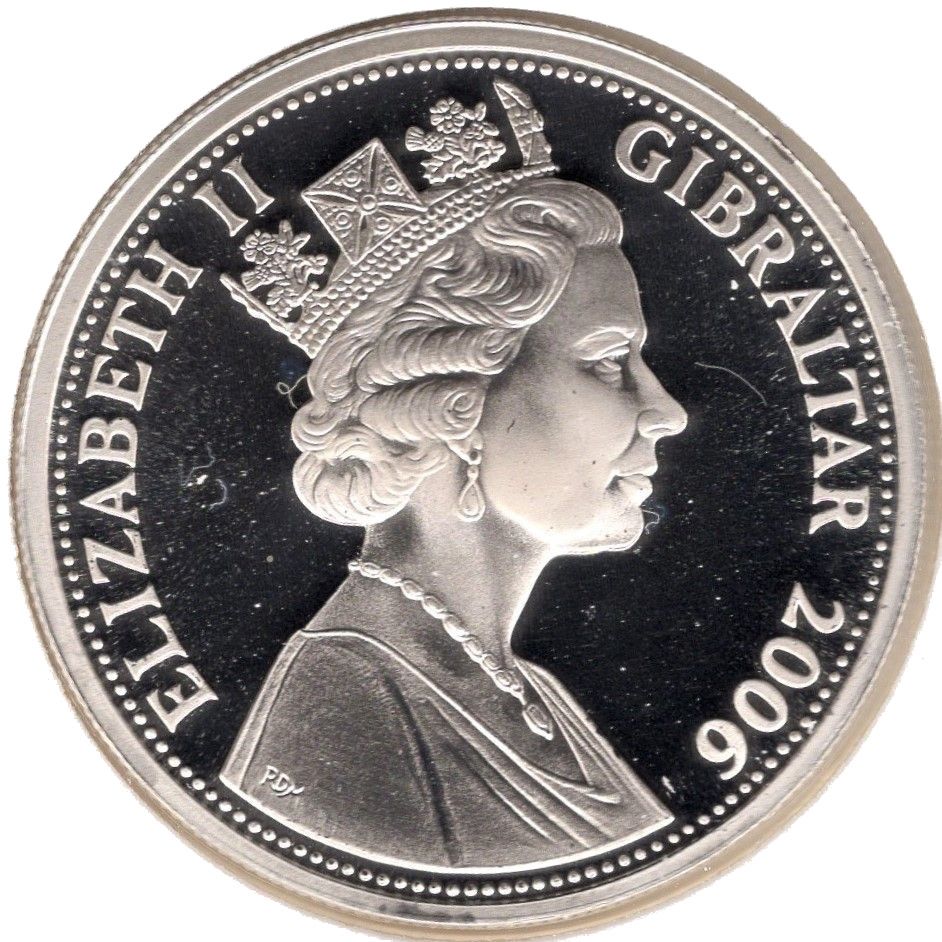 Gibraltar 5 Pounds - Elizabeth II 80 Glorious Years - Royal Family obverse