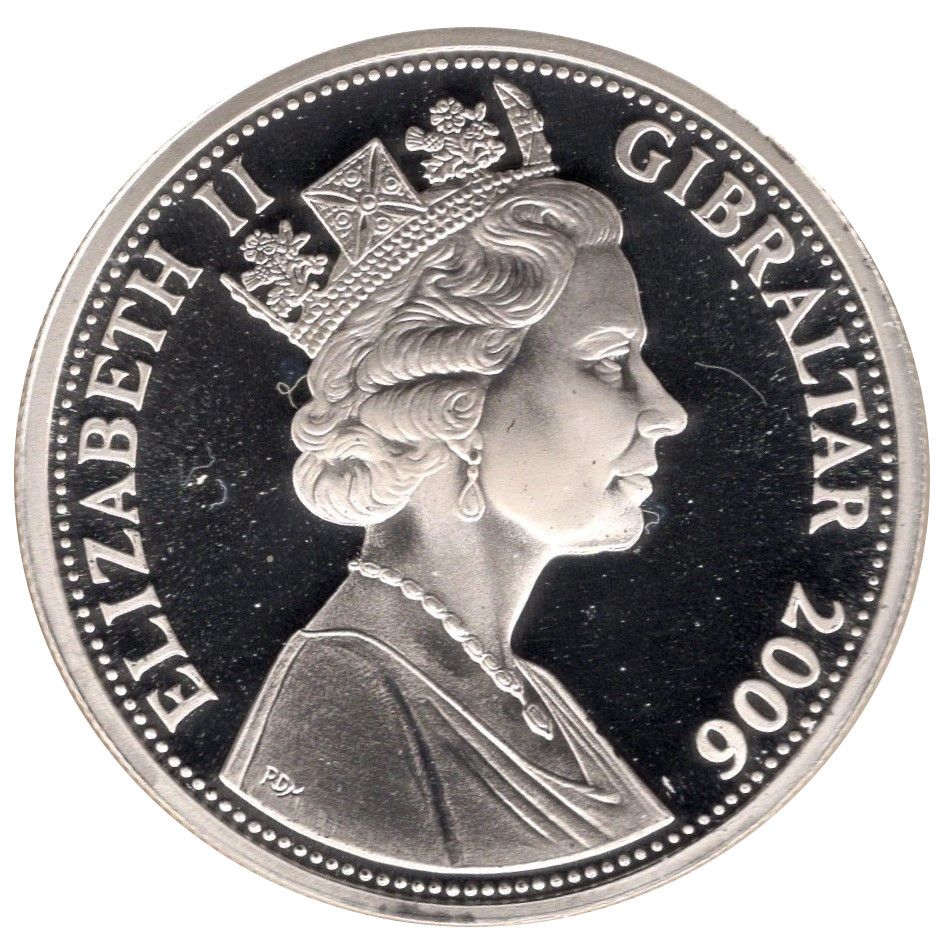 Gibraltar 5 Pounds - Elizabeth II 80 Glorious Years - Prince William and Harry obverse