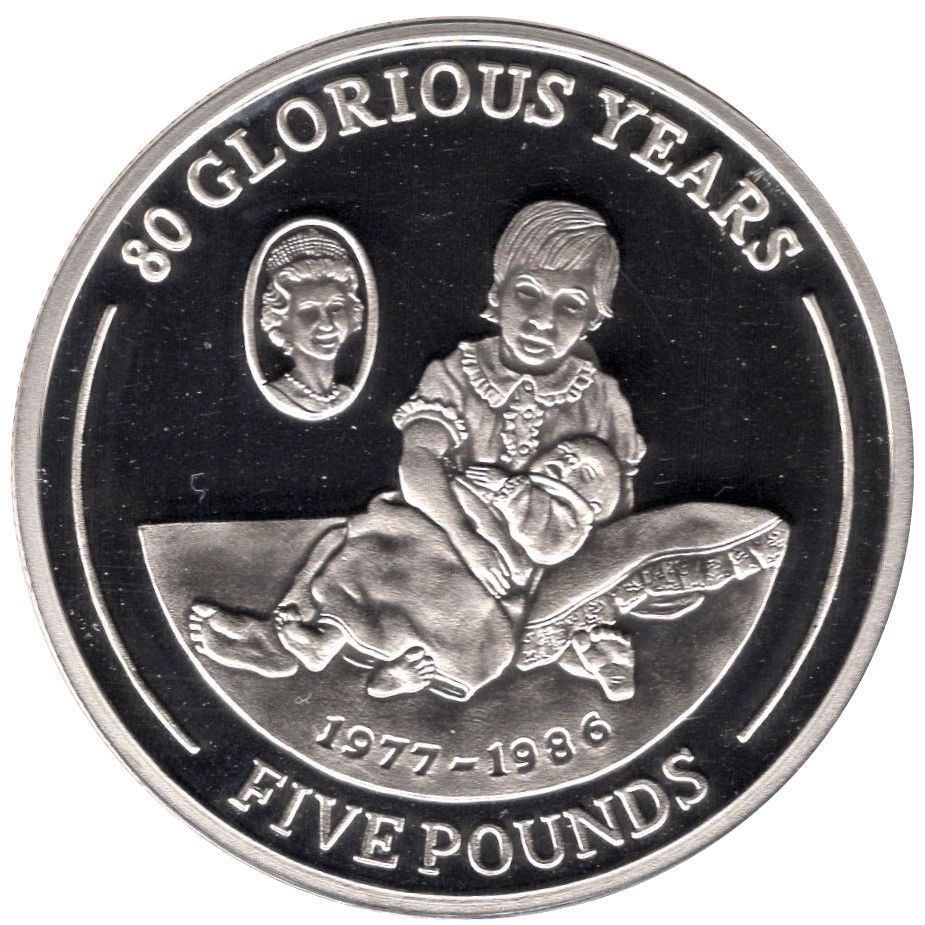 Gibraltar 5 Pounds - Elizabeth II 80 Glorious Years - Prince William and Harry