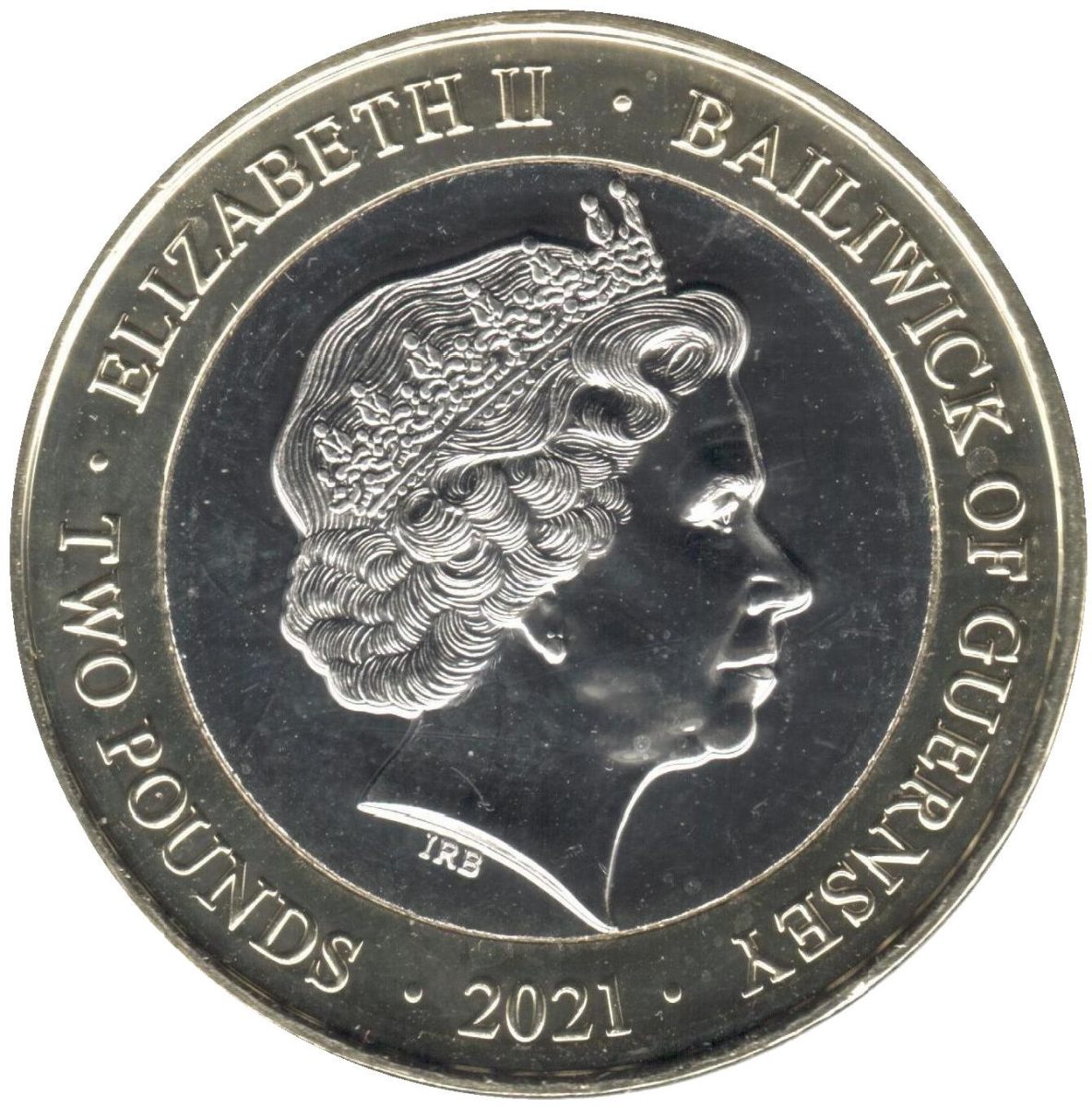 Guernsey 2 Pounds Donald Campbell - Bluebird CN7 obverse