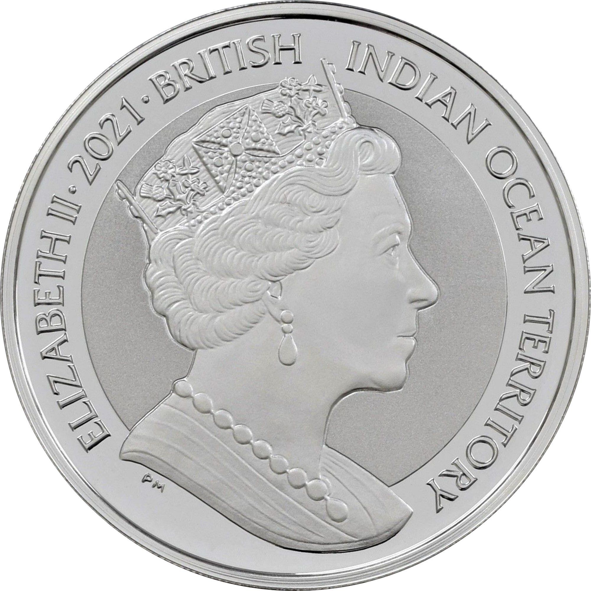 British Indian Ocean Territory 1 Royal - Elizabeth II The Cutty Sark; Silver bullion obverse