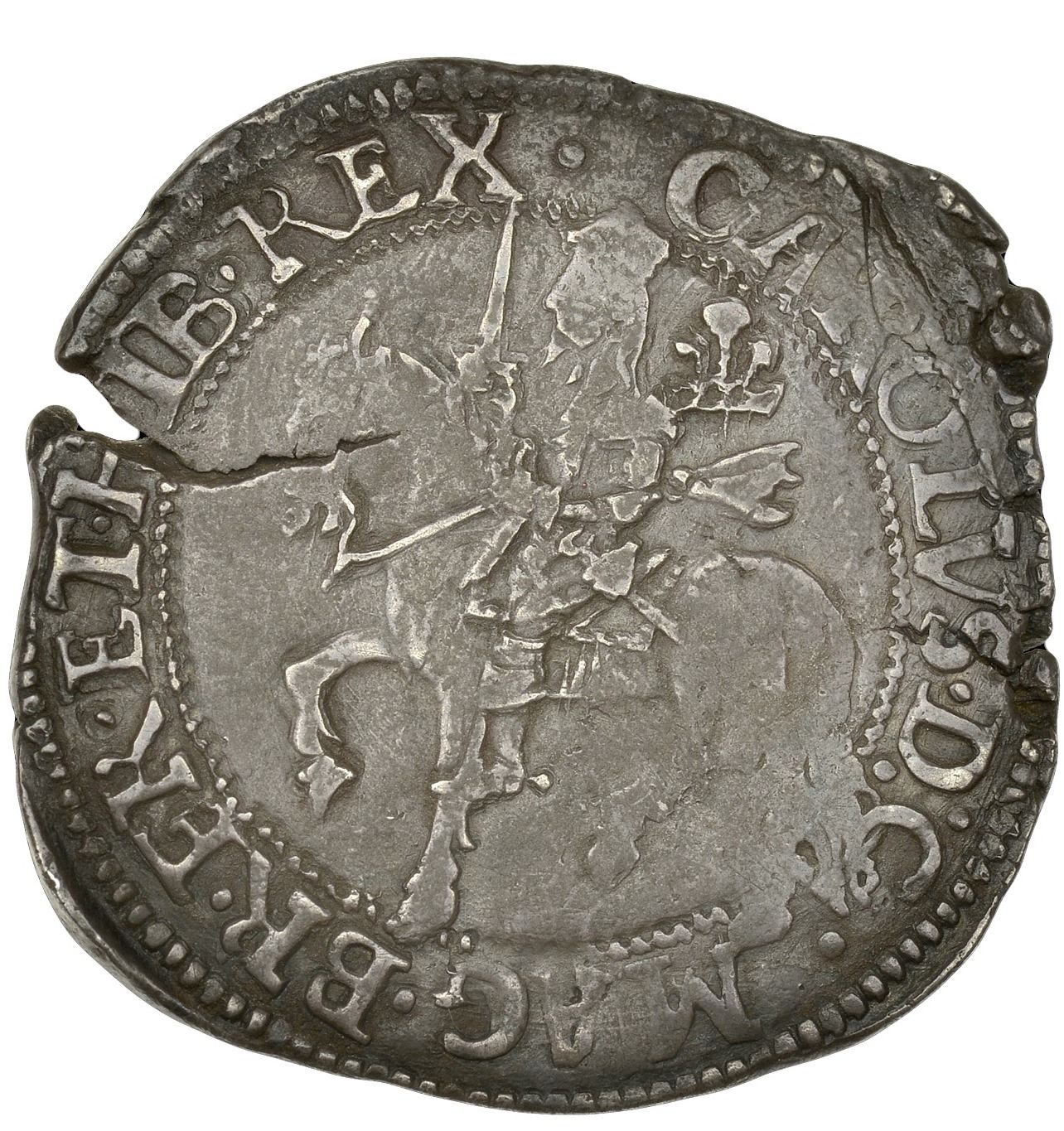 ½ Crown - Charles I Shrewsbury obverse
