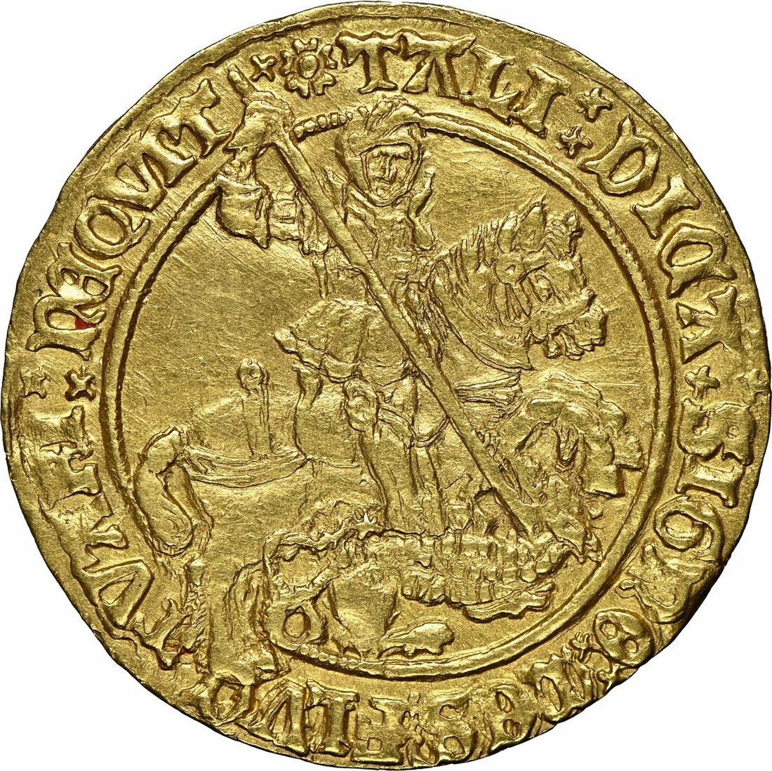 1 George Noble - Henry VIII 2nd coinage reverse