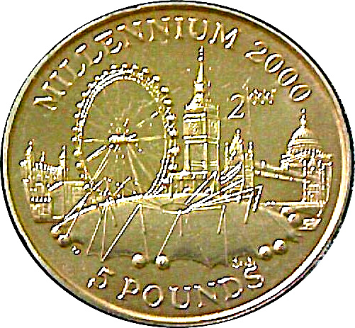 Gibraltar 5 Pounds - Elizabeth II Millennium Dome