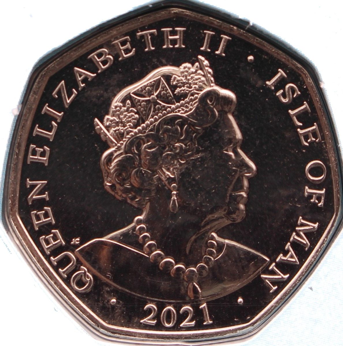 Isle of Man 50 Pence - Elizabeth II The Red Queen obverse
