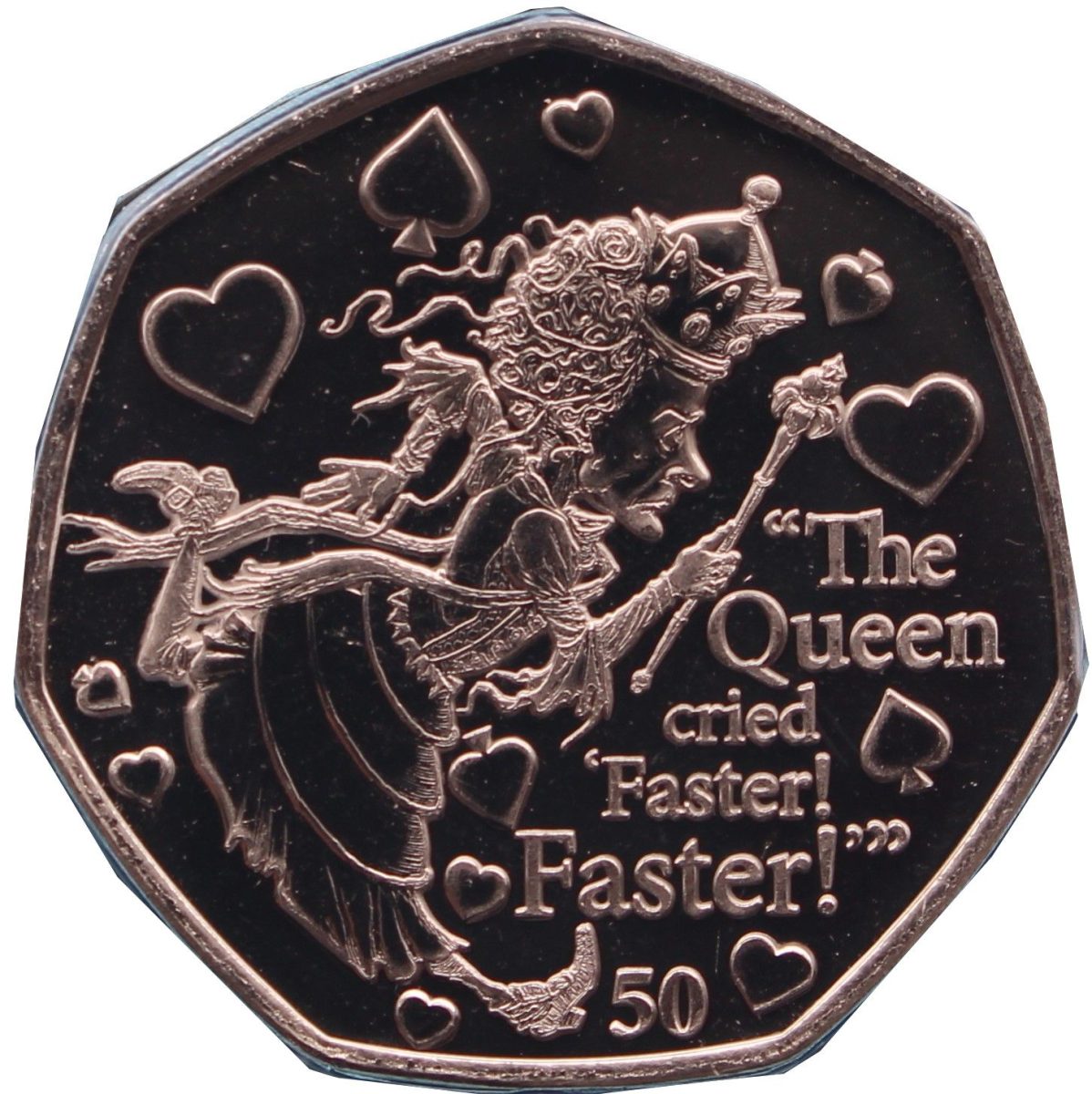 Isle of Man 50 Pence - Elizabeth II The Red Queen reverse