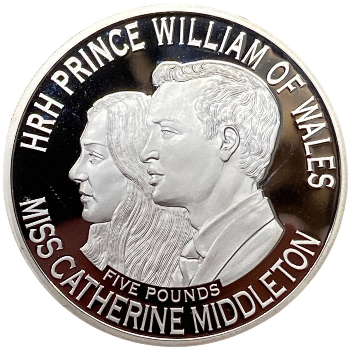 Guernsey 5 Pounds - Elizabeth II Royal Wedding, Silver Proof reverse