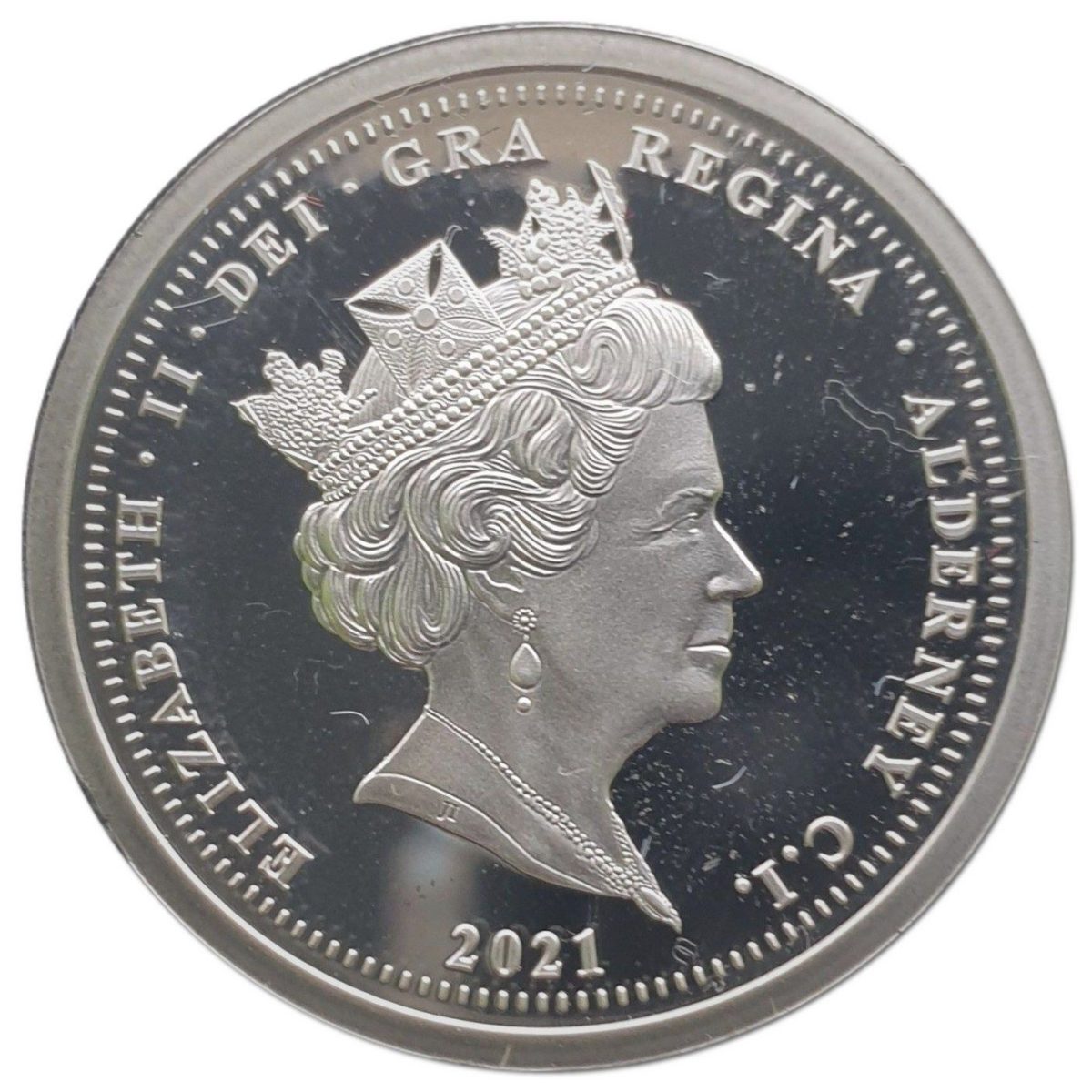 Alderney 1 Pound - Elizabeth II RNLI; Roy Barker I obverse