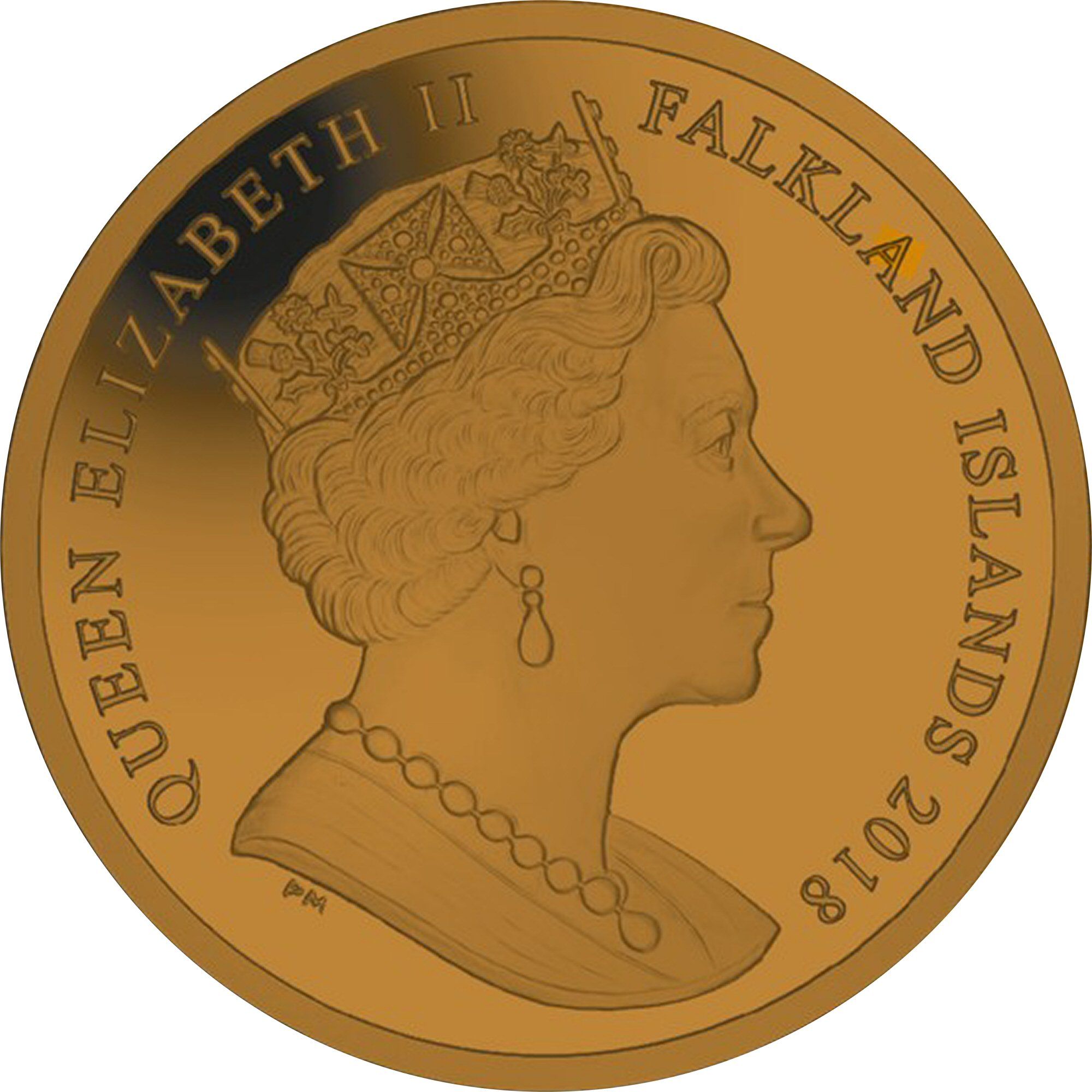 Falkland Islands 1 Crown - Elizabeth II Sea Crab; Titanium obverse