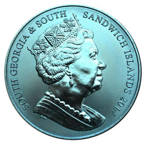 South Georgia and the South Sandwich Islands 2 Pounds - Elizabeth II Blue Squid obverse