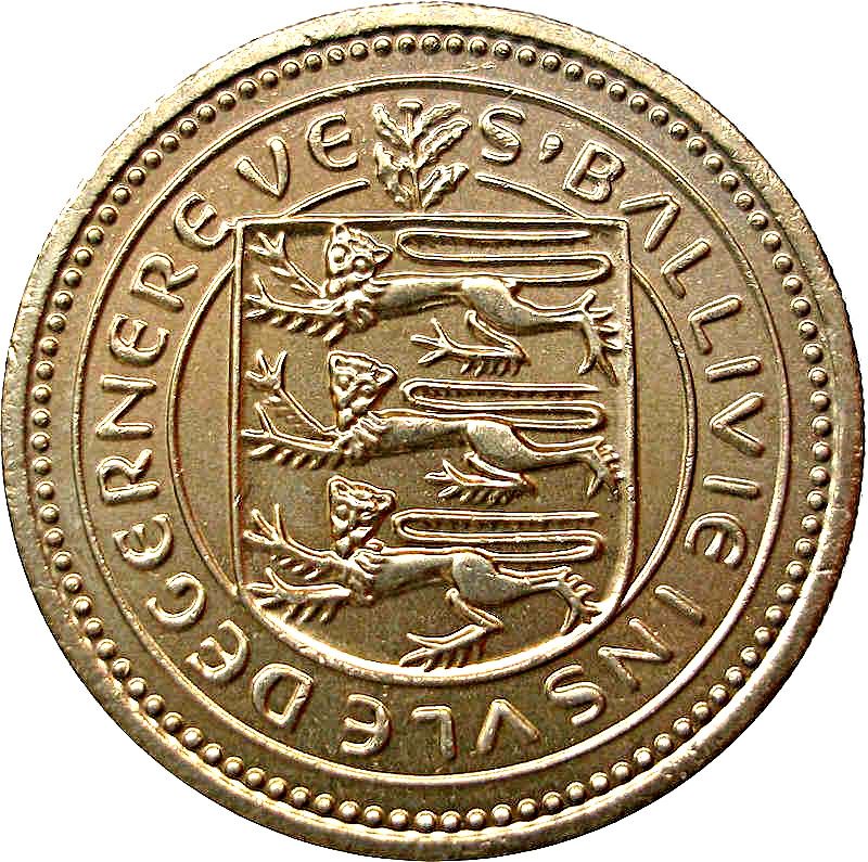 Guernsey 1 Pound - Elizabeth II obverse