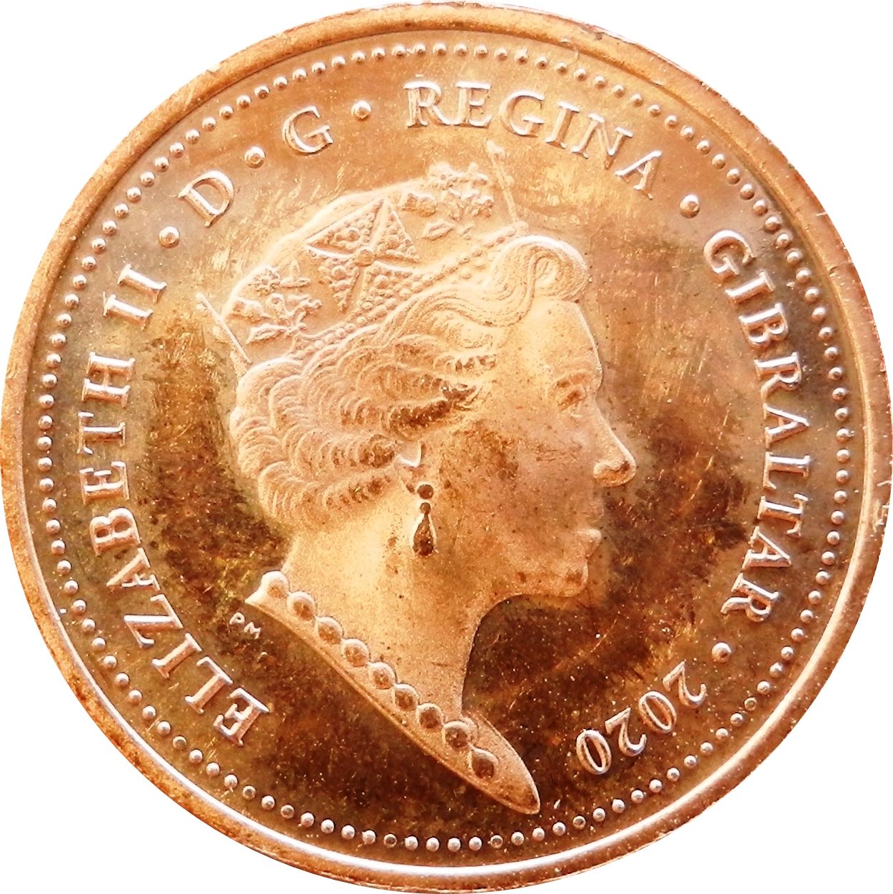 Gibraltar 1 Penny - Elizabeth II Commonwealth Park obverse
