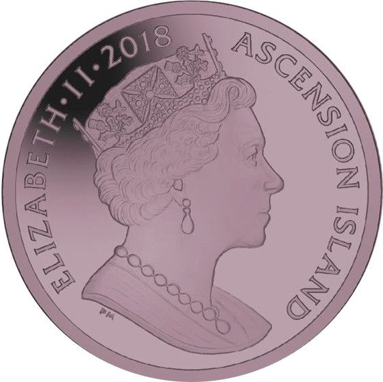 Ascension Island 1 Crown - Elizabeth II Shrimp obverse
