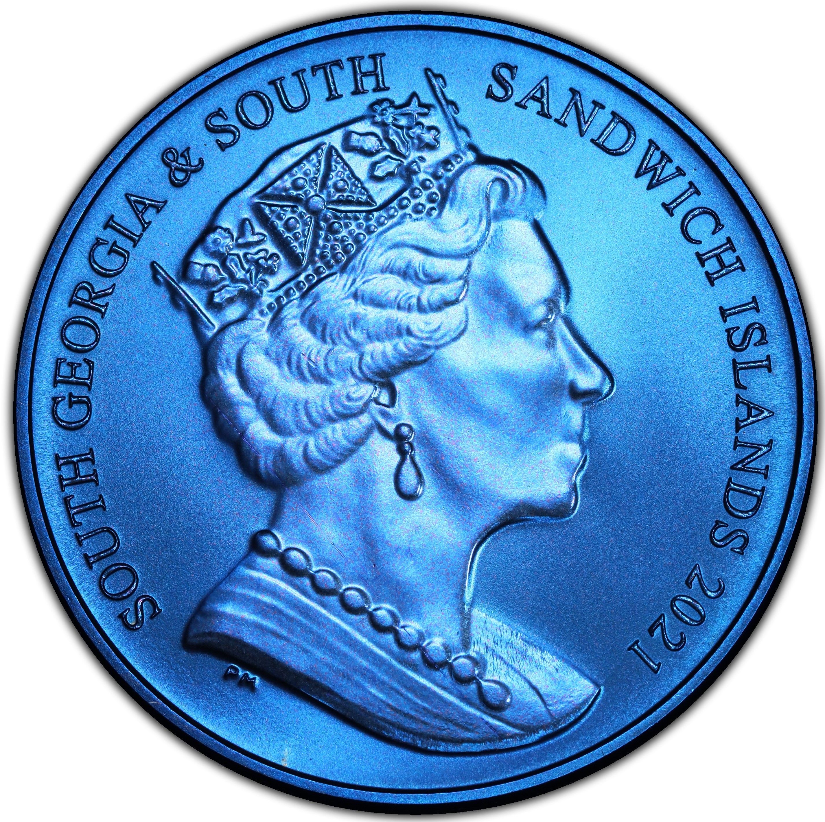 South Georgia and the South Sandwich Islands 2 Pounds - Elizabeth II Fin Whale obverse
