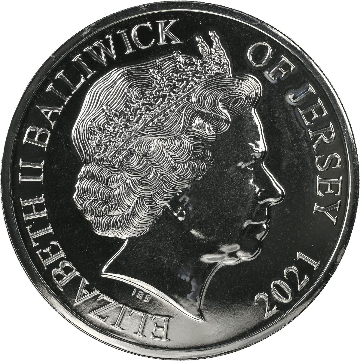 Jersey 5 Pounds - Elizabeth II Remembrance Poppy obverse