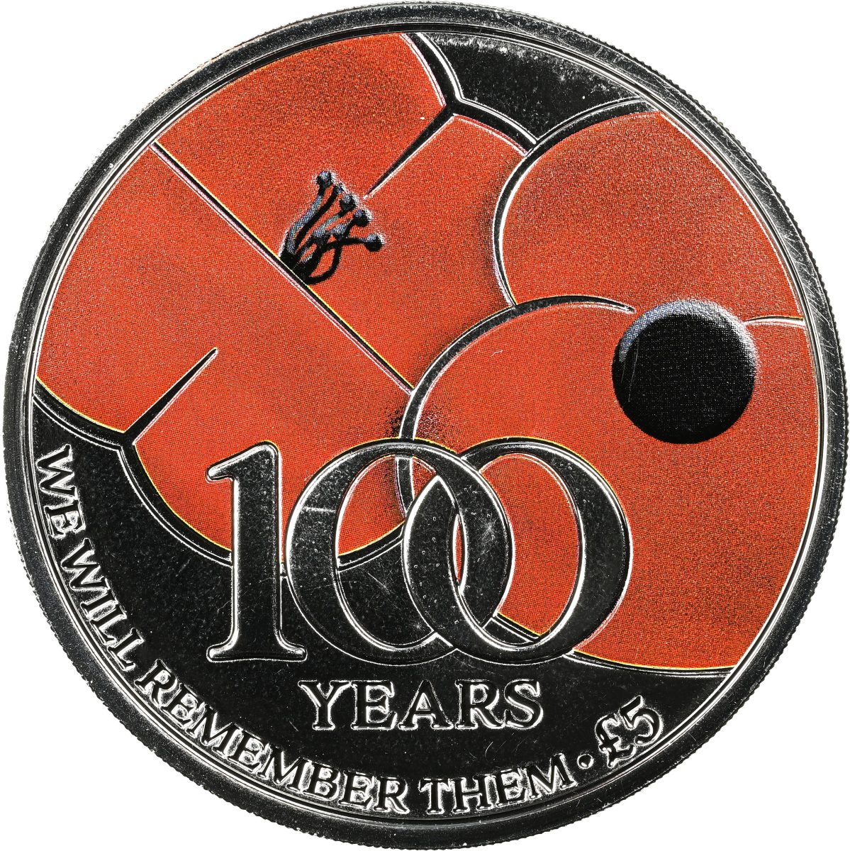 Jersey 5 Pounds - Elizabeth II Remembrance Poppy