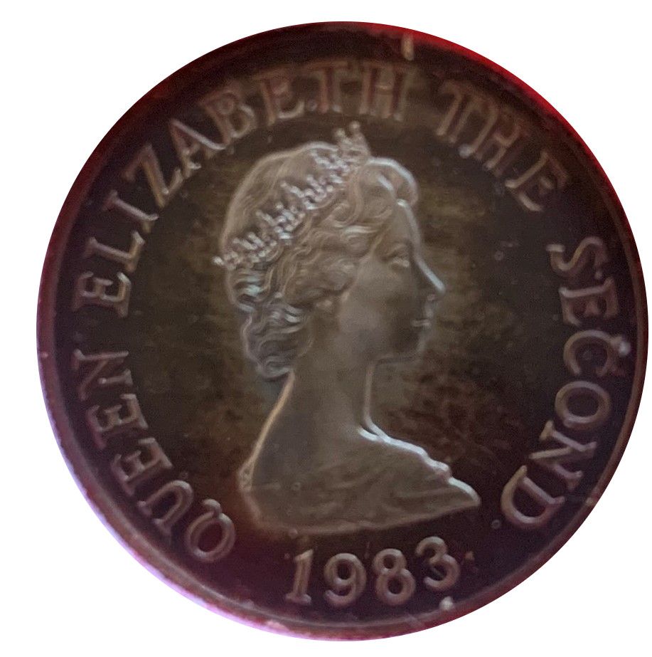 Jersey 1 Penny - Elizabeth II 2nd portrait; Silver issue obverse