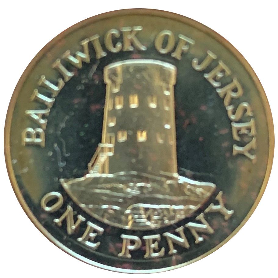 Jersey 1 Penny - Elizabeth II 2nd portrait; Silver issue
